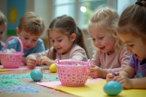 Kreative Osterkörbchen basteln in der Kita