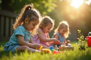 Kinder basteln mit Naturmaterialien