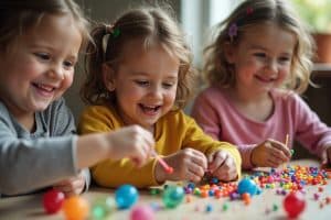 Kreatives Basteln mit Perlen für Kinder